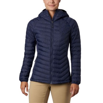 Columbia Ženske Jakne - Powder Pass Hooded Tamnoplave | QTVN-68195